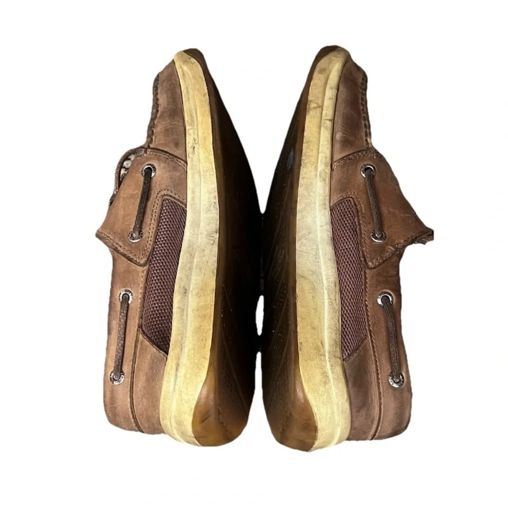 Sperry Top-Sider Men’s Boat Shoes Size 9.5 Brown Leather Nautical Preppy Casual